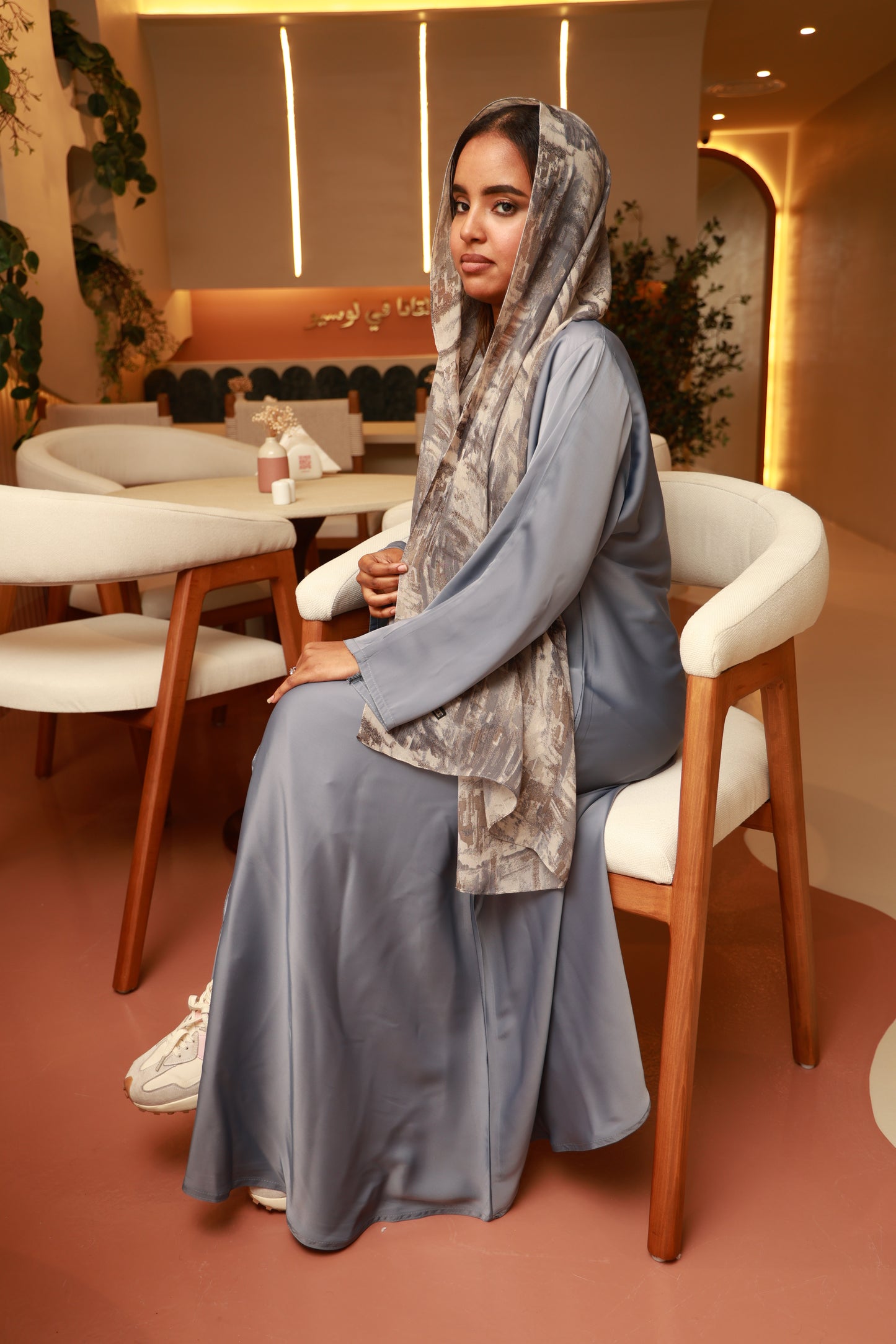 Dove Gray Abaya Set