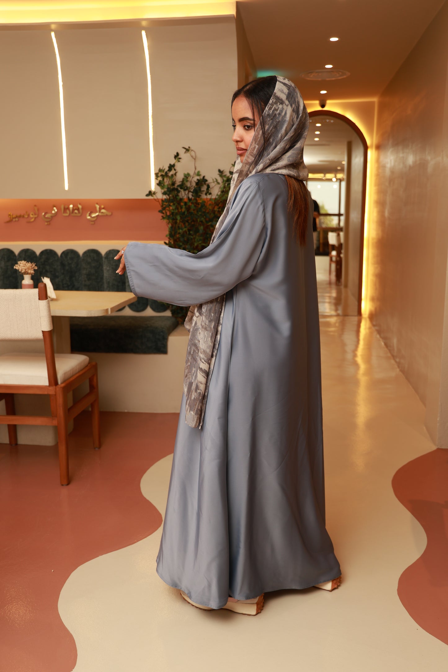 Dove Gray Abaya Set